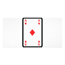 ace of diamonds with frame icon photo cards