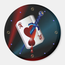 Ace Of Hearts and Dagger  Magnet