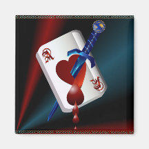 Ace Of Hearts and Dagger  Magnet