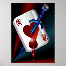 Ace Of Hearts and Dagger  Poster