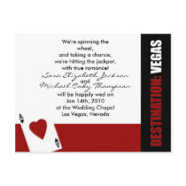 Ace of Hearts Destination Vegas Wedding Invitation Post Card