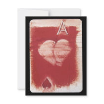 Ace Of Hearts Playing Card Game Party Invitation