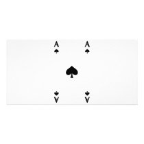 ace of spades icon custom photo card
