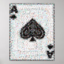 Ace Of Spades Montage Print