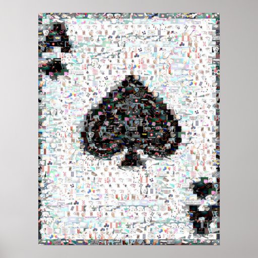 Ace Of Spades Montage Print