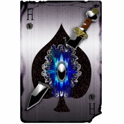 ace of spades playing card cut out by wolffreeborn