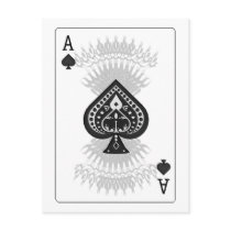 Ace of Spades Poker Card: