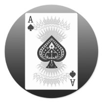 Ace of Spades Poker Card: