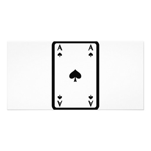 ace of spades with frame icon picture card