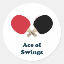 Ace of Swings Ping Pong Round Sticker