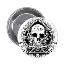 Ace Skull Pin