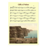 ACEO ATC Cliffs of Moher Irish Music Jig Card Business Card
