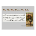 ACEO ATC Wind That Shakes the Barley Music Reel Business Cards