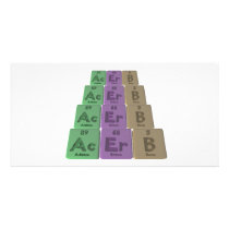 Acerb-Ac-Er-B-Actinium-Erbium-Boron Customized Photo Card