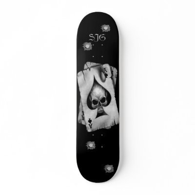 Aces and Skull Skateboard by SJG by Sinisterjoker