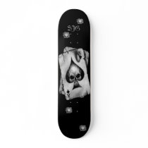 Aces and Skull Skateboard by SJG