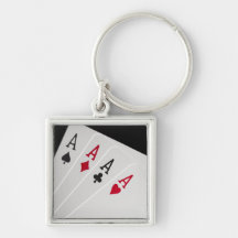 Aces Four of a Kind Keychain
