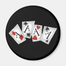 Aces High Refrigerator Magnet