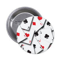 ACES PLAYING CARDS BUTTONS