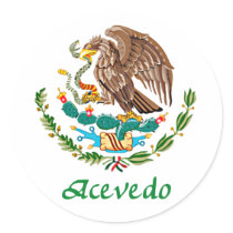 Acevedo Mexican National Seal stickers