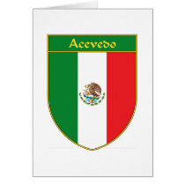 Acevedo Mexico Flag Shield cards