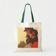 Achats de Noël de couples ; Histoires d'amour Sac En Toile