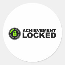 Achievement Locked Round Stickers