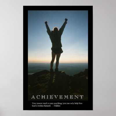 ACHIEVEMENT motivational poster print by jesterbryanc