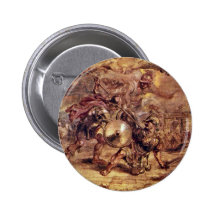 Achilles Defeated Hector.,  By Peter Paul Rubens Pinback Buttons