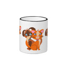 Achoo!! Ginger Toon Kitty & Toffee Toon Pup Mug