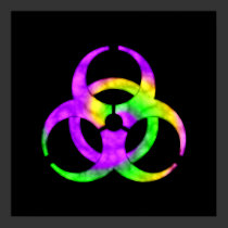 Acid Spiral Biohazard Symbol Poster posters