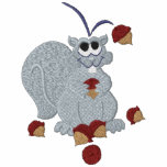 Acorn Squirrel Embroidered Hooded Sweatshirt