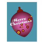 Acornament Mauve Retro Christmas Ornament Post Cards