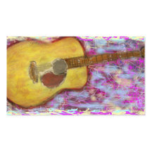 Acoustic Guitar Colours Business Card Template
