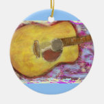 Acoustic Guitar Colours Christmas Tree Ornament