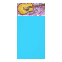Acoustic Guitar Colours Custom Photo Card