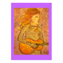 acoustic guitar drawing business card