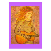 acoustic guitar drawing business card