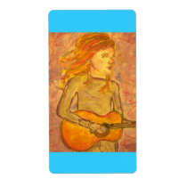 acoustic guitar drawing labels