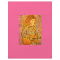 acoustic guitar drawing personalized flyer