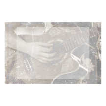 acoustic guitar female hand music grunge sepia stationery