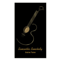 Acoustic Guitar Logo Business Card Template