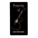 Acoustic Guitar Logo Property Labels
