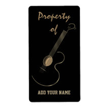 Acoustic Guitar Logo Property Labels