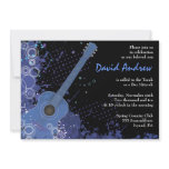 Acoustic Guitar Musical Bar Bat Mitzvah Invitation