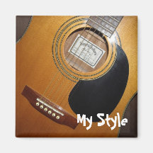 Acoustic Guitar - My Style Refrigerator Magnet