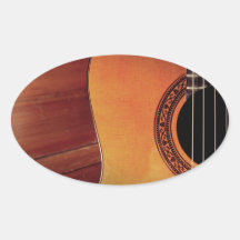 Acoustic Guitar Oval Sticker