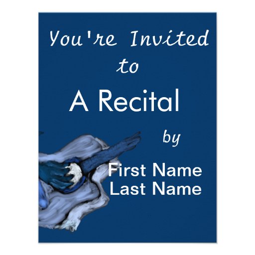 Acoustic Guitar painting, blue inversion Custom Announcement