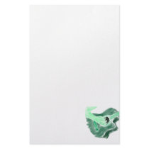 Acoustic guitar painting image green version