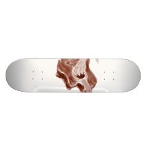 Acoustic guitar painting sepia toned version skate board deck